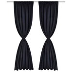 2 pcs Black Slot-Headed Blackout Curtains 135 x 245 cm