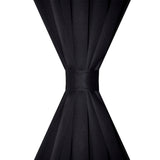2 pcs Black Slot-Headed Blackout Curtains 135 x 245 cm