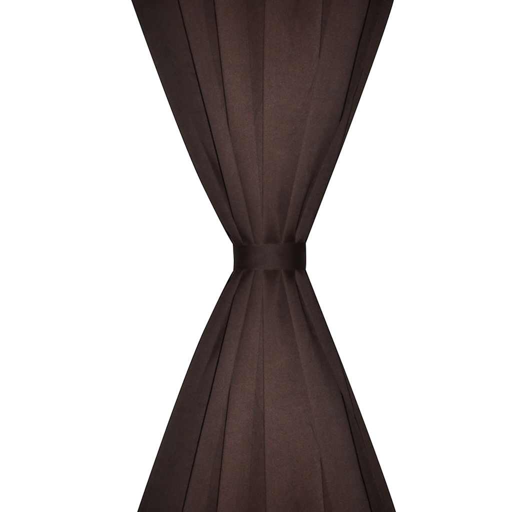 Blackout Curtains 2 pcs Slot-Headed 135 x 245 cm Brown
