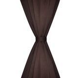 Blackout Curtains 2 pcs Slot-Headed 135 x 245 cm Brown - Side View