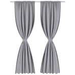2 pcs Grey Slot-Headed Blackout Curtains 135 x 245 cm