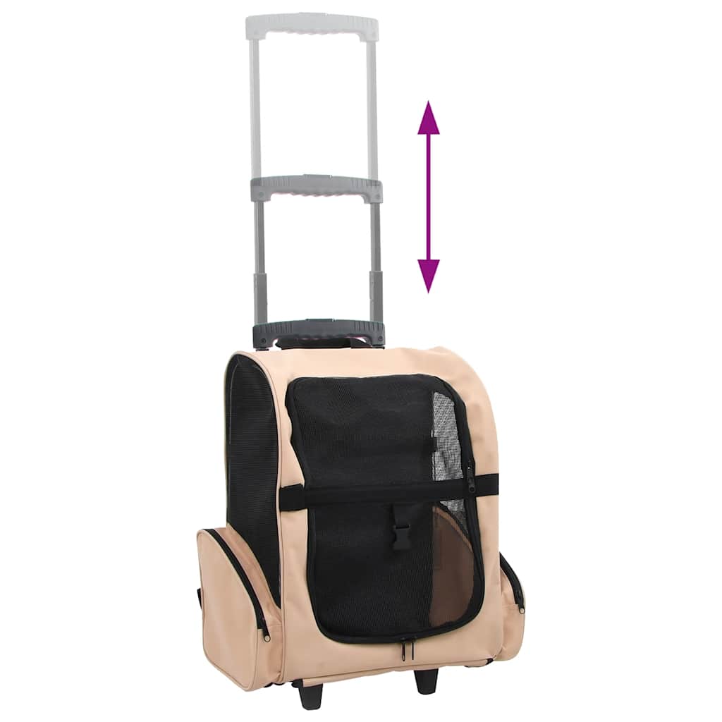 Multipurpose Pet Trolley Beige Foldable