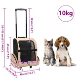 Multipurpose Pet Trolley Beige Foldable