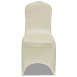 50 pcs Creme Stretch Chair Cover - Front View