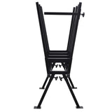 Black Powder-Coated Saw Horse for Woodworking - Side View