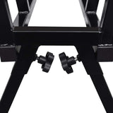 Black Powder-Coated Saw Horse for Woodworking - 45-Degree Angle