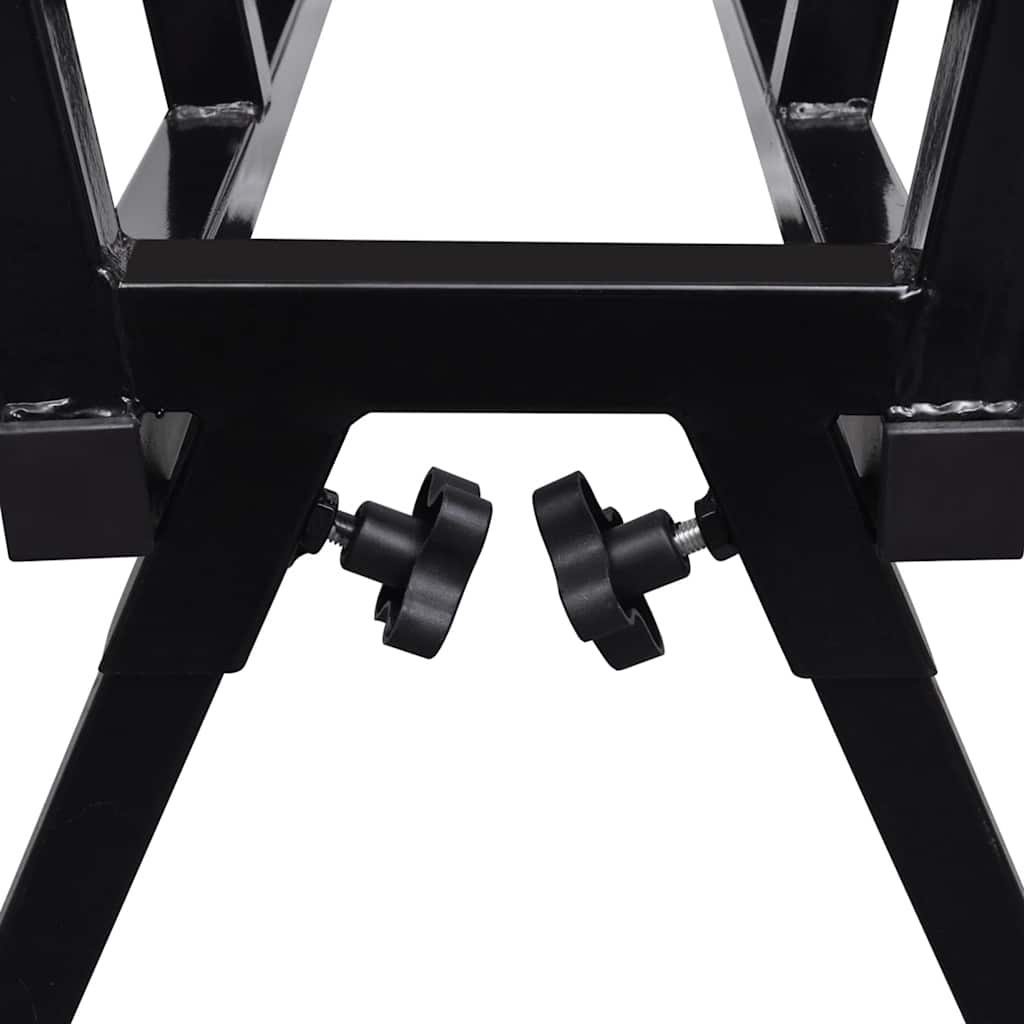 Black Powder-Coated Saw Horse for Woodworking