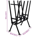 Black Powder-Coated Saw Horse for Woodworking - Rear View