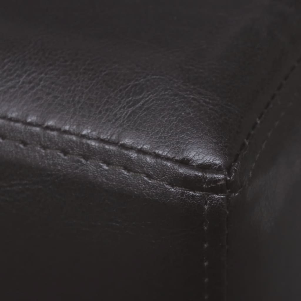 Bench 139,5 Cm Dark Brown Faux Leather