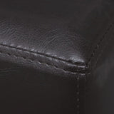 Bench 139,5 Cm Dark Brown Faux Leather - Top-Down View