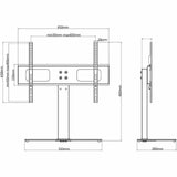 Pedestal TV Stand for 37-55 Inch Screen Max VESA 600x400 mm 40kg - Rear View