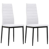 Dining Chairs 2 pcs White Faux Leather