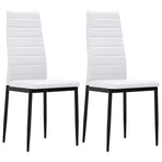 Dining Chairs 2 pcs White Faux Leather