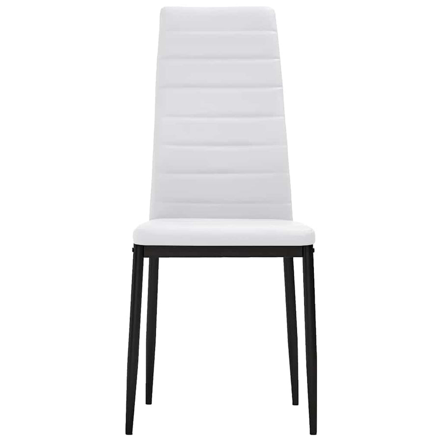 Dining Chairs 2 pcs White Faux Leather