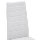 Dining Chairs 2 pcs White Faux Leather - Close-Up Angle
