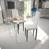 Dining Chairs 2 pcs White Faux Leather