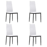 Dining Chairs 4 pcs White Faux Leather