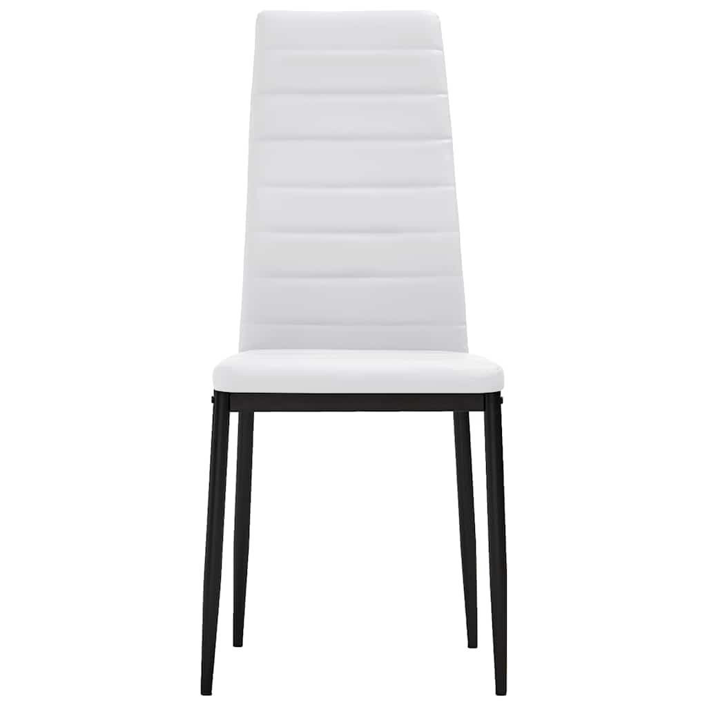 Dining Chairs 4 pcs White Faux Leather