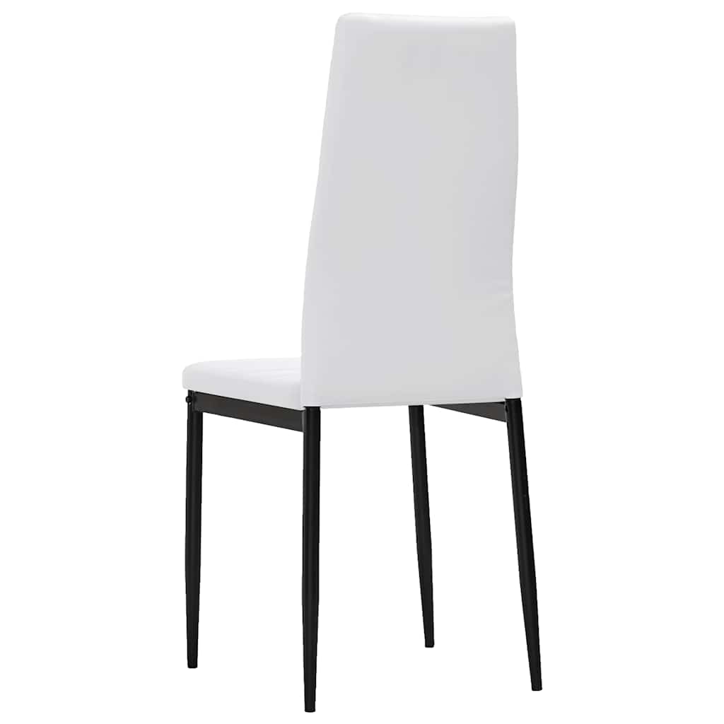 Dining Chairs 4 pcs White Faux Leather