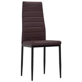Dining Chairs 4 pcs Brown Faux Leather