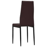 Dining Chairs 4 pcs Brown Faux Leather