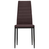 Dining Chairs 4 pcs Brown Faux Leather
