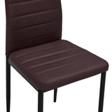 Dining Chairs 4 pcs Brown Faux Leather