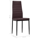 Dining Chairs 4 pcs Brown Faux Leather