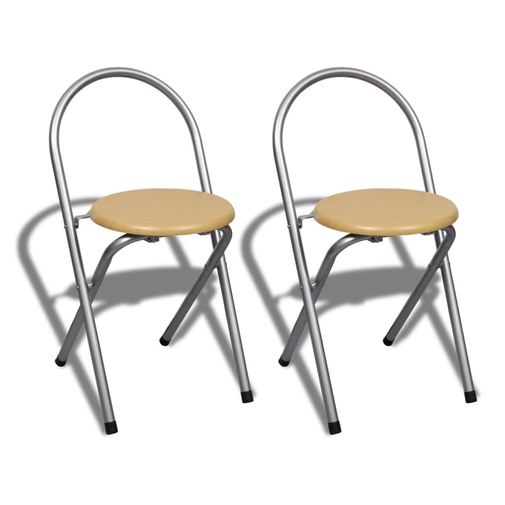 Foldable Breakfast Bar Set With 2 Chairs