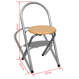 Foldable Breakfast Bar Set With 2 Chairs