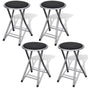 Folding Stools 4 pcs Faux Leather