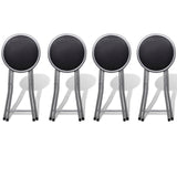 Folding Stools 4 pcs Faux Leather - Front View