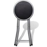 Folding Stools 4 pcs Faux Leather - 45-Degree Angle