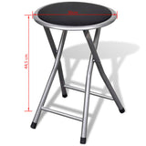 Folding Stools 4 pcs Faux Leather - Low Angle