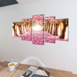 Canvas Wall Print Set Cherry Blossom 200 x 100 cm - Front View