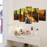 Canvas Wall Print Set Forest 200 x 100 cm - Front View