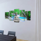 Canvas Wall Print Set Buddha 100 x 50 cm - Front View