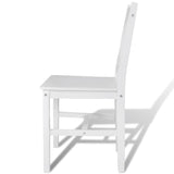 Dining Chairs 2 pcs White Pinewood - Top-Down View