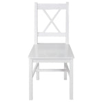 Dining Chairs 4 pcs White Pinewood