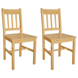 Dining Chairs 2 pcs Pinewood
