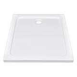 Rectangular ABS Shower Base Tray White 80 x 90 cm