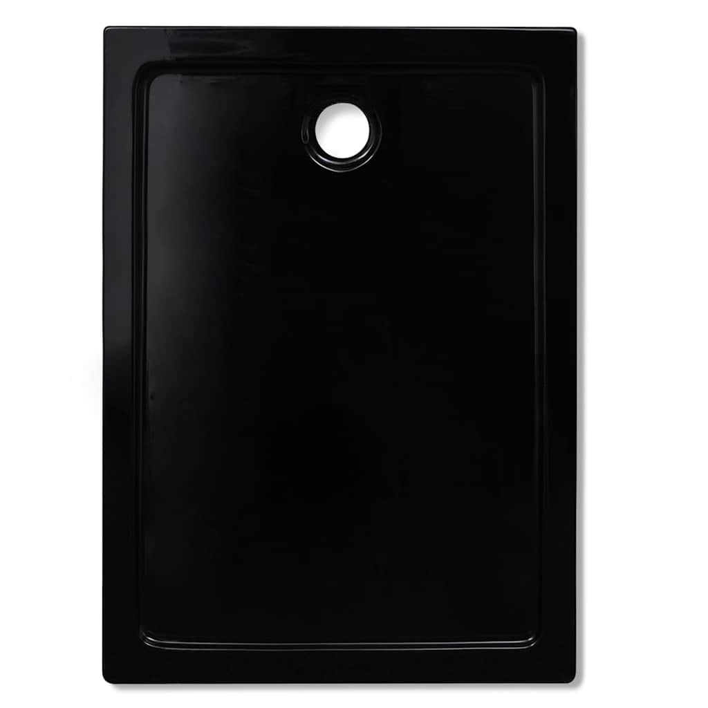 Rectangular ABS Shower Base Tray Black 80 x 110 cm