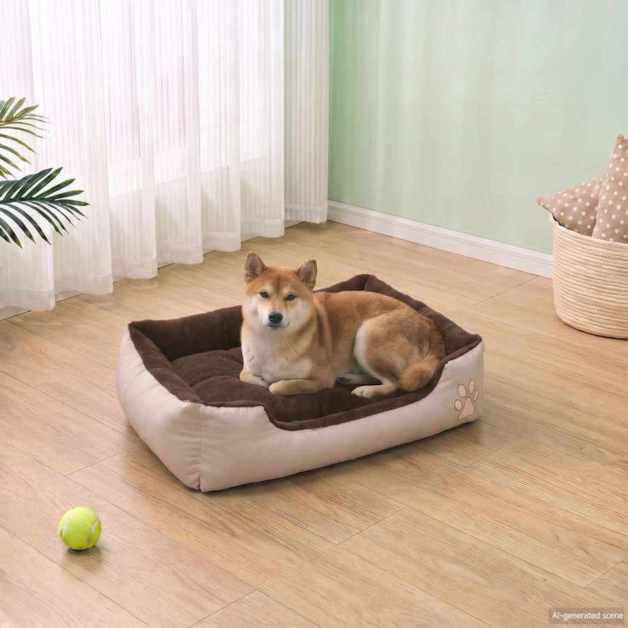 Warm Dog Bed with Padded Cushion M