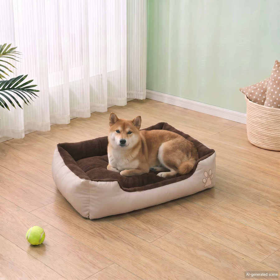Warm Dog Bed with Padded Cushion M