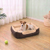 Warm Dog Bed with Padded Cushion S - Side View