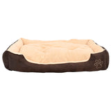 Warm Dog Bed with Padded Cushion S - Rear View
