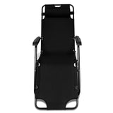 Garden Chair Black Fabric - Top-Down View