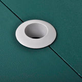 Foldable Camping Table Set with 4 Stools Aluminium Extra Light Green - Side View