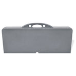 Foldable Camping Table Set with 4 Stools Light Grey