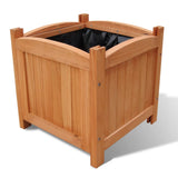 Wooden Raised Bed 30 x 30 x 30 cm Set of 2 - Front View